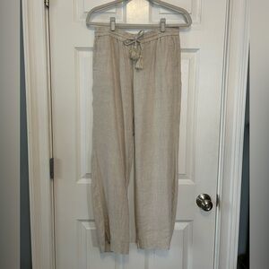 Talbots Wide-Leg Linen Pants